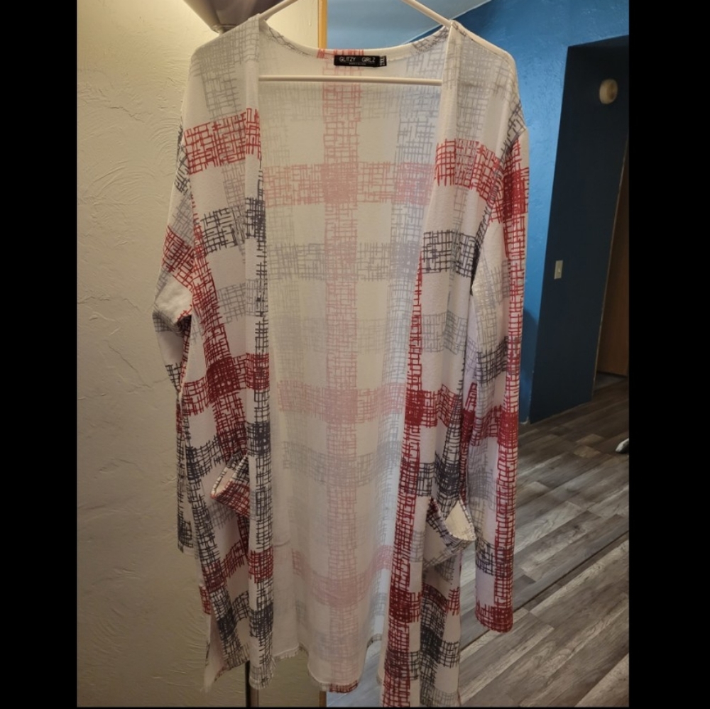 Glitzy Girlz Boutique Plaid Cardigan